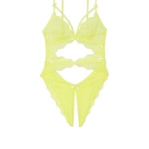 Victoria's Secret Yellow Chemise with Plunging Neckline
